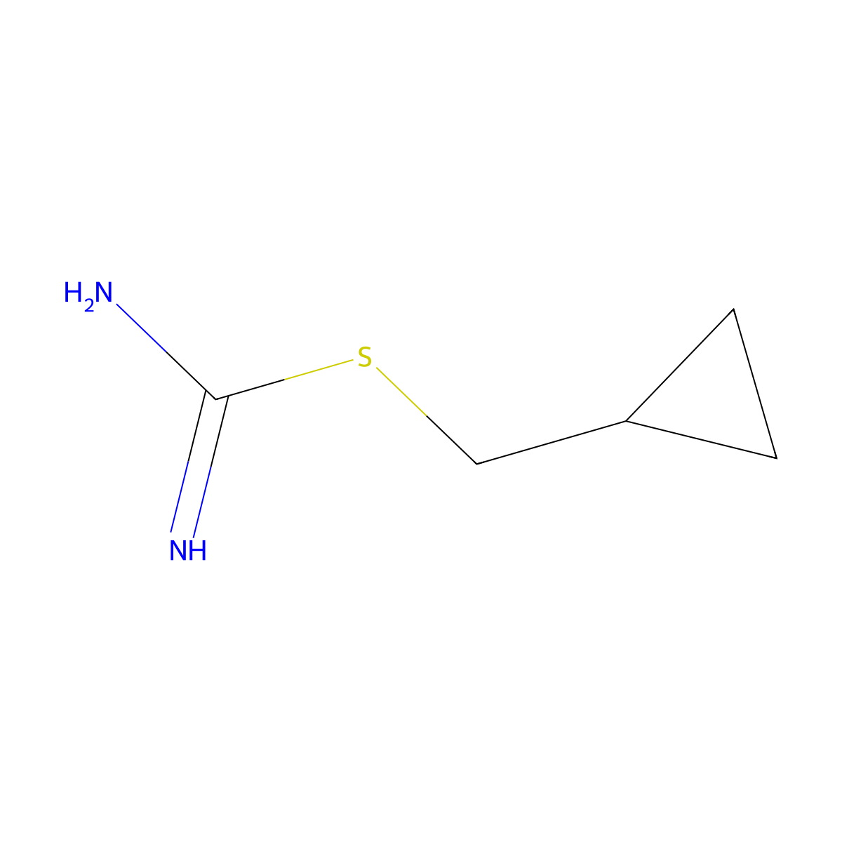 2-Cyclopropylmethyl-isothiourea molecular structure, CAS 763872-41-9