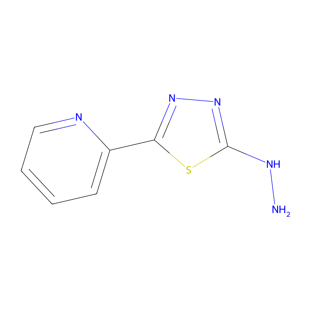 2-(5-Hydrazinyl-1,3,4-thiadiazol-2-yl)pyridine molecular structure, CAS 763888-38-6