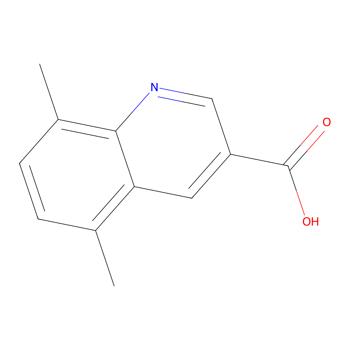 5,8-Dimethylquinoline-3-carboxylic acid molecular structure, CAS 763893-29-4