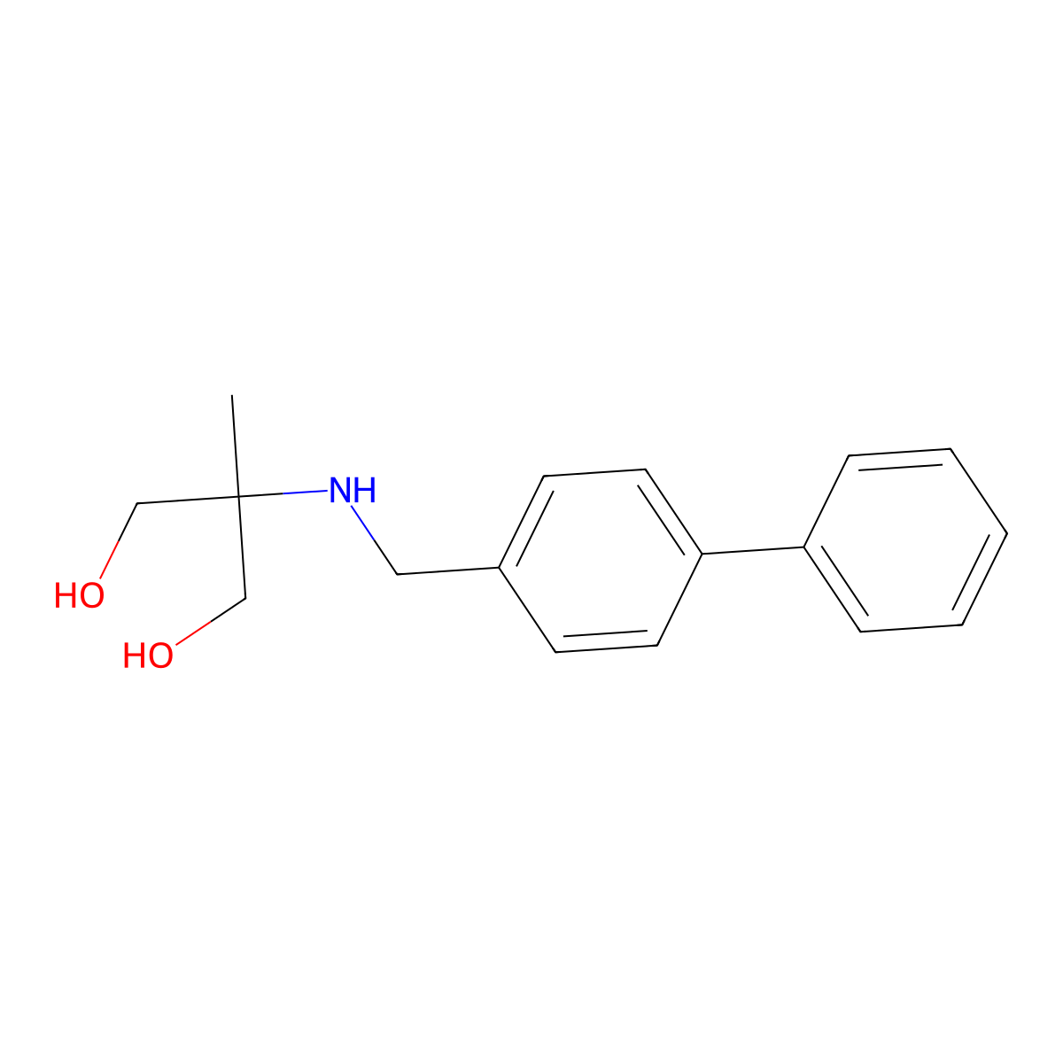 2-Methyl-2-[(4-phenylphenyl)methylamino]propane-1,3-diol molecular structure, CAS 763894-37-7