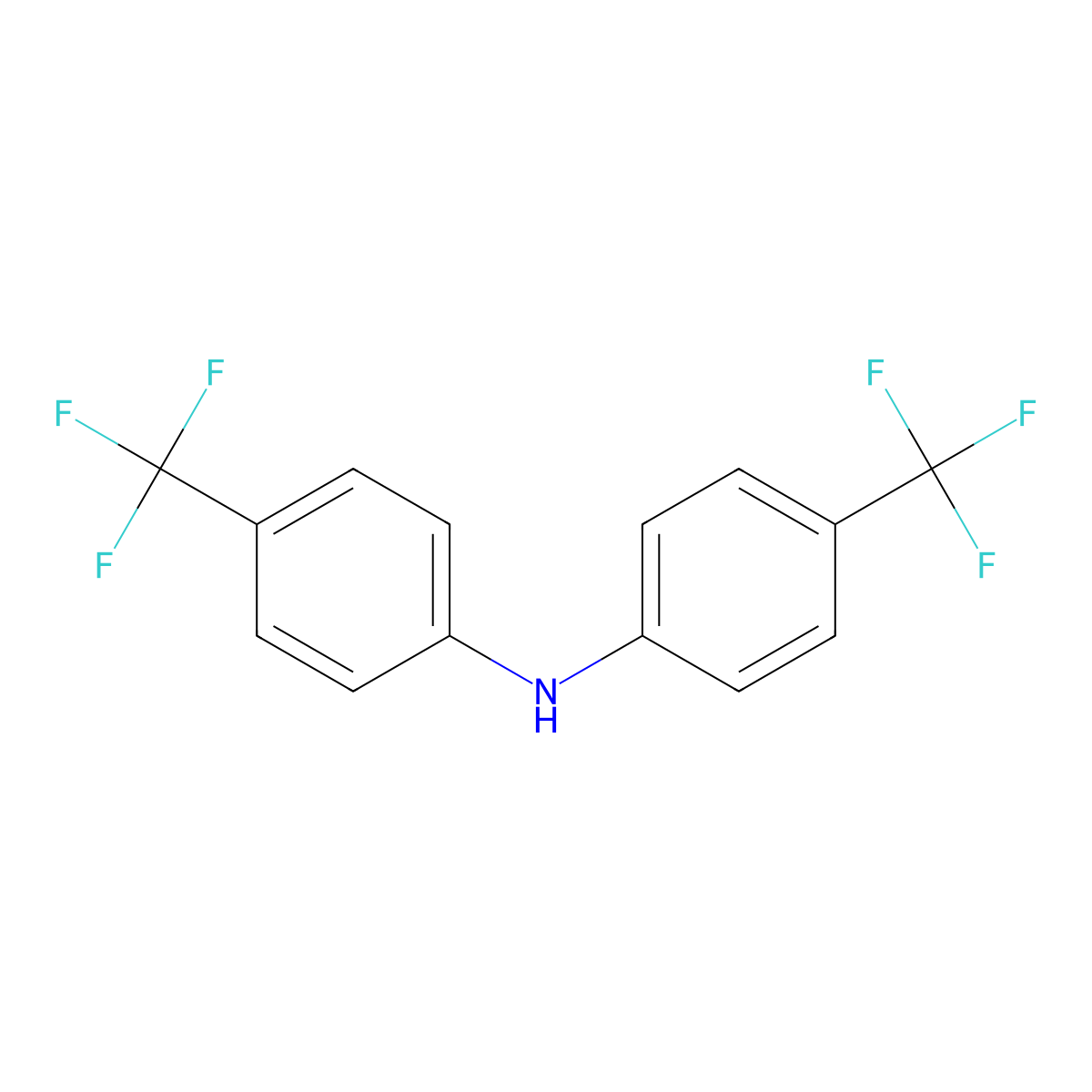 4-(trifluoromethyl)-N-[4-(trifluoromethyl)phenyl]aniline molecular structure, CAS 7639-71-6