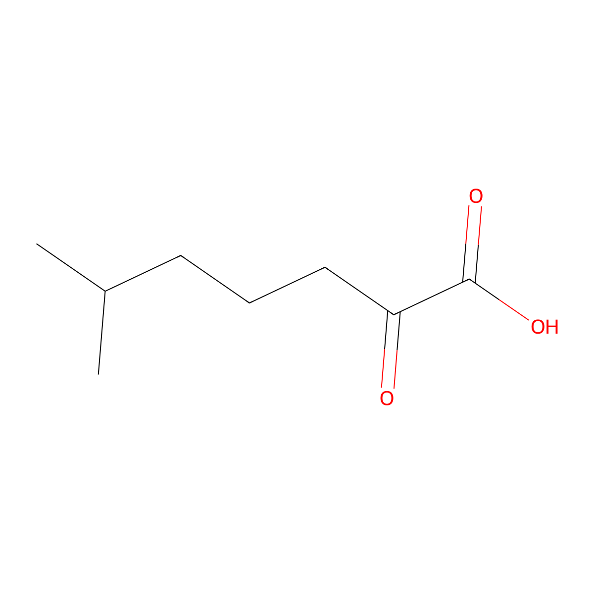 6-Methyl-2-oxoheptanoic acid molecular structure, CAS 76390-95-9