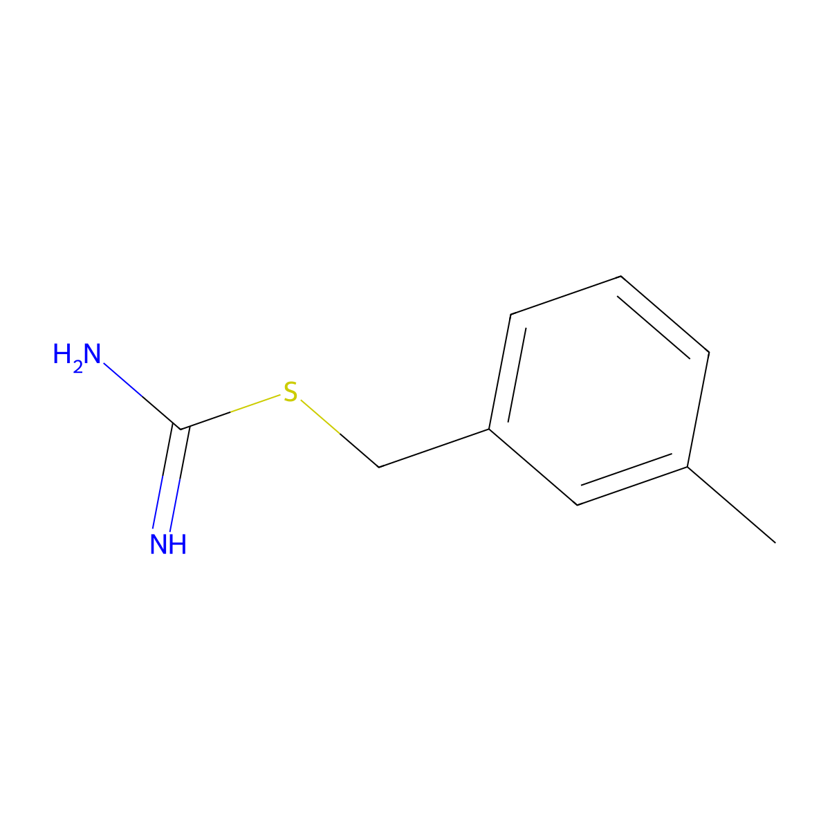 (((3-Methylphenyl)methyl)sulfanyl)methanimidamide molecular structure, CAS 763905-22-2