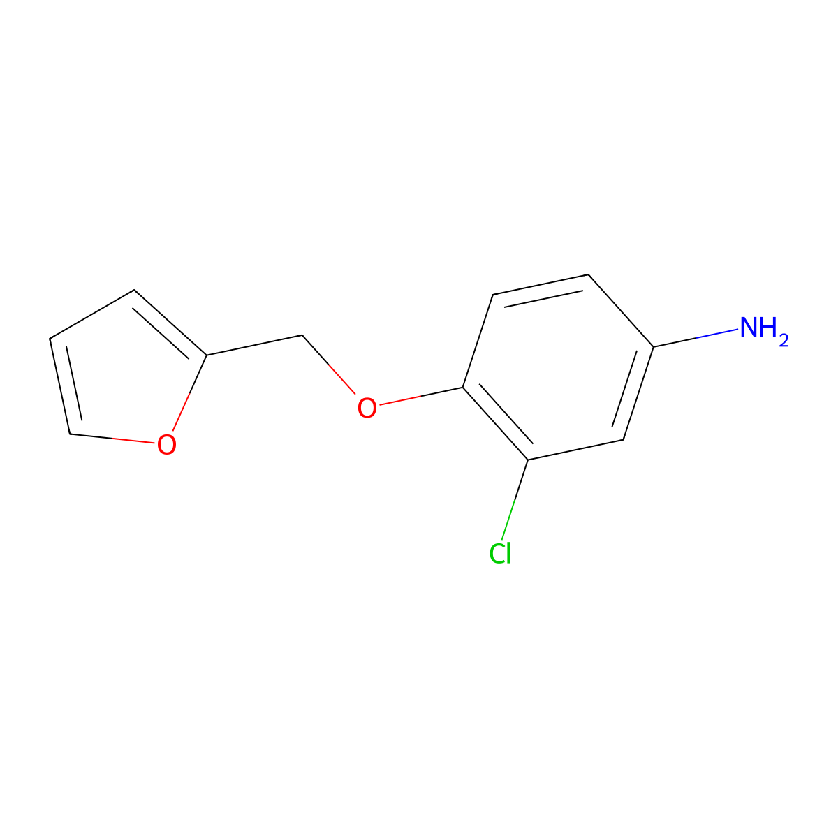 3-Chloro-4-(furan-2-ylmethoxy)aniline molecular structure, CAS 763905-45-9