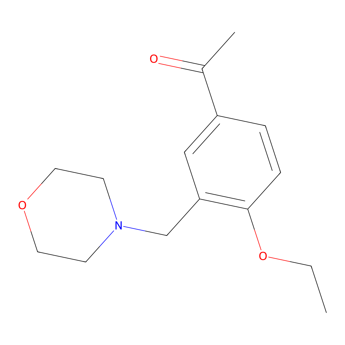 1-[4-Ethoxy-3-(morpholin-4-ylmethyl)phenyl]ethan-1-one molecular structure, CAS 763916-51-4