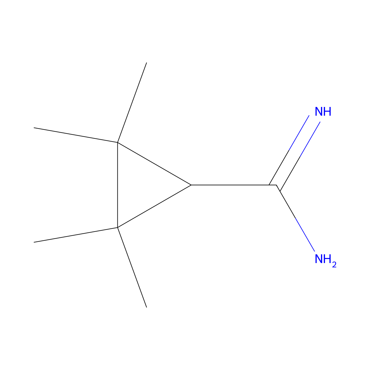 Tetramethylcyclopropane-1-carboximidamide molecular structure, CAS 763917-37-9