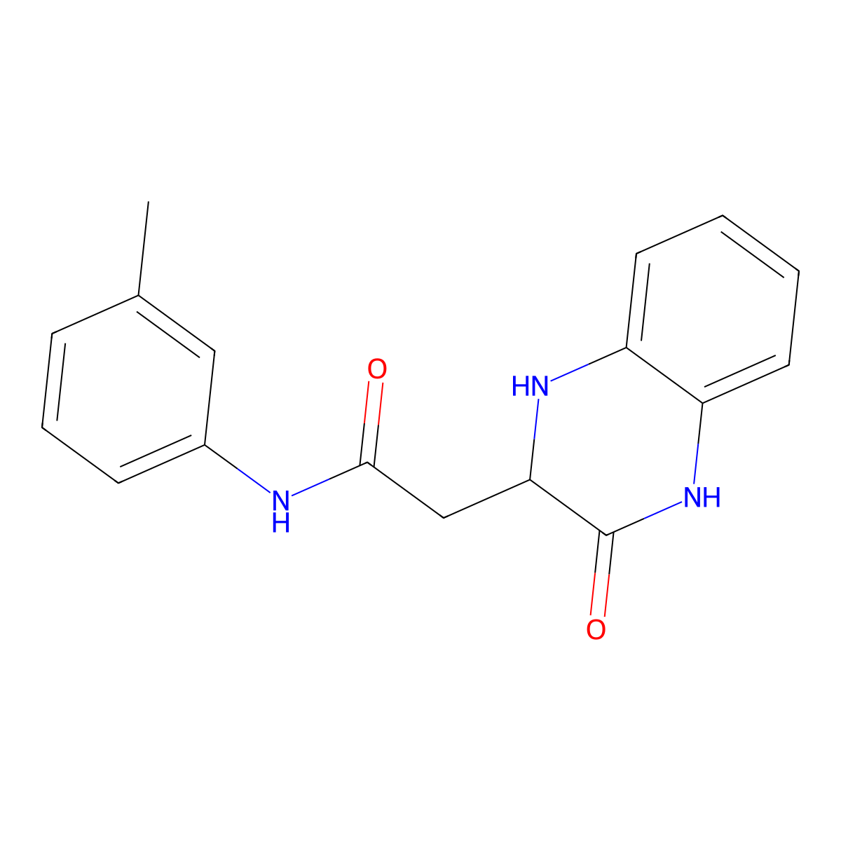 2-(3-oxo-1,2,3,4-tetrahydroquinoxalin-2-yl)-N-(m-tolyl)acetamide molecular structure, CAS 763918-80-5