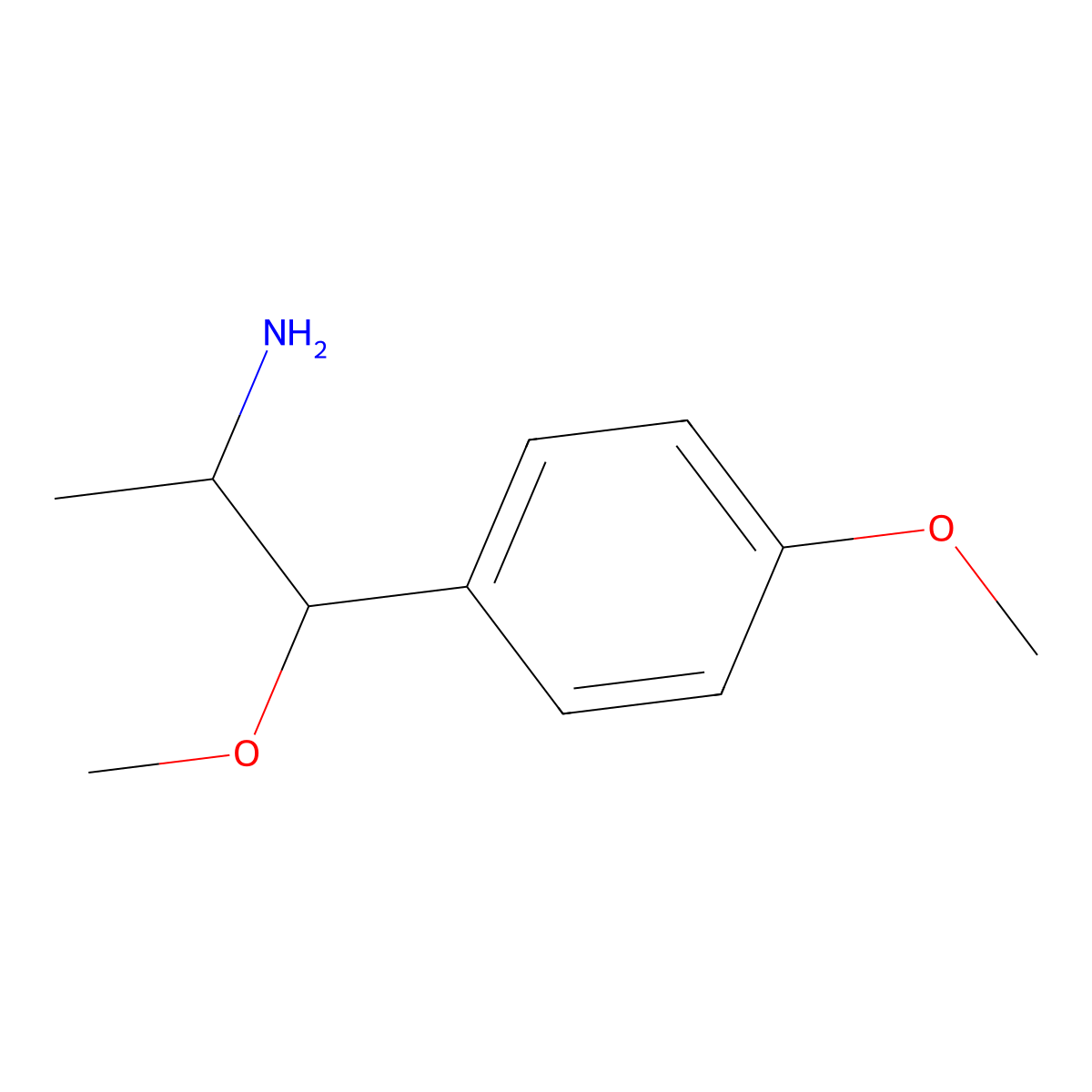 1-Methoxy-1-(4-methoxyphenyl)propan-2-amine molecular structure, CAS 763927-08-8