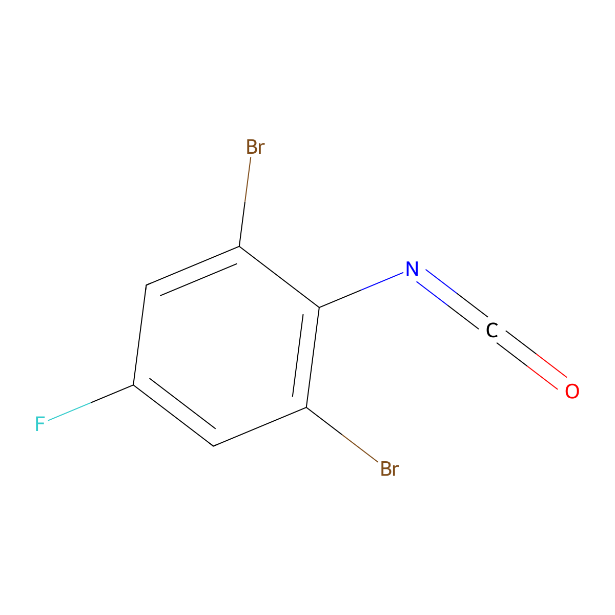 2,6-Dibromo-4-fluorophenyl isocyanate molecular structure, CAS 76393-18-5