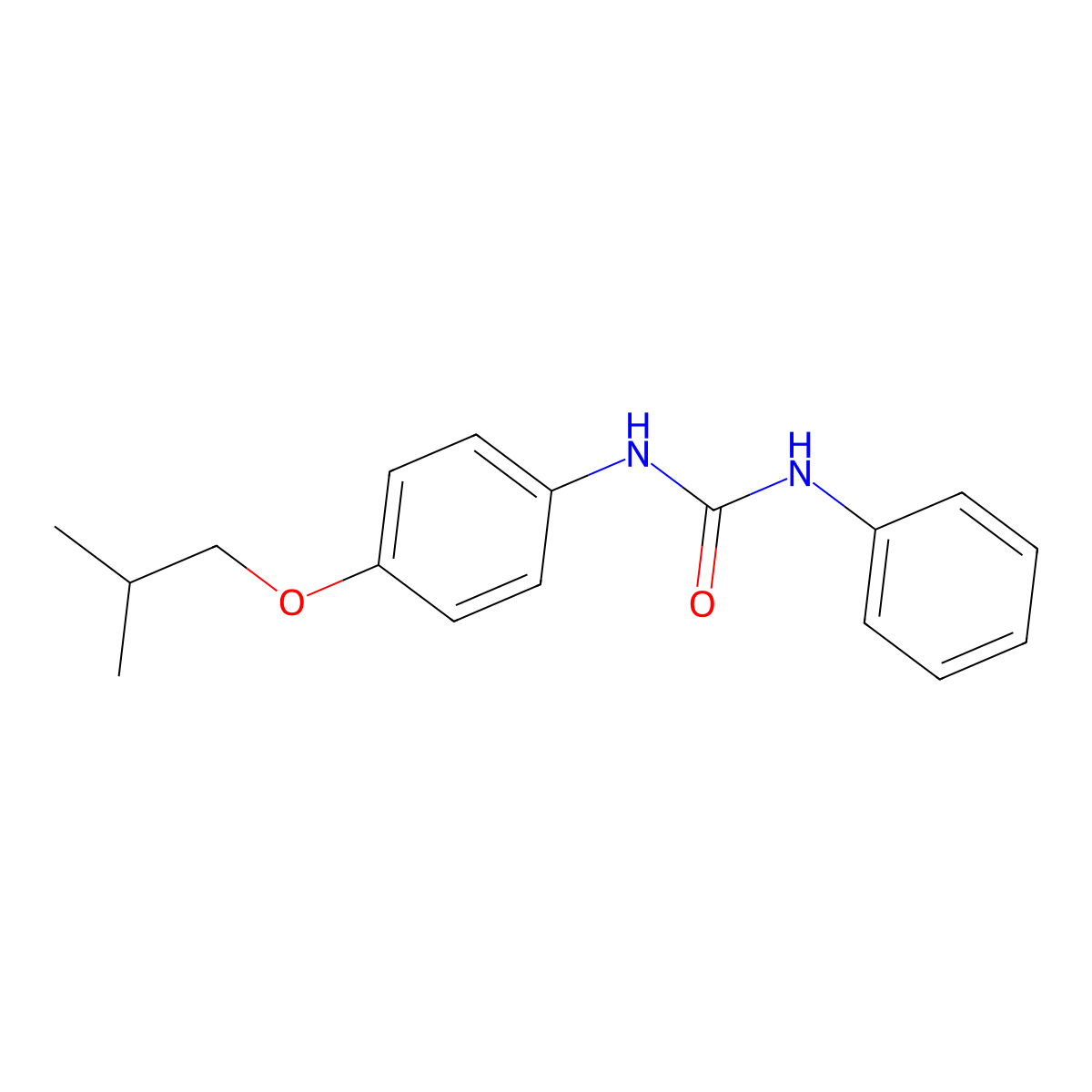 1-[4-(2-Methylpropoxy)phenyl]-3-phenylurea molecular structure, CAS 76393-56-1