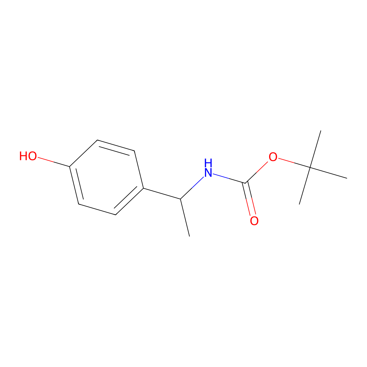 Tert-butyl (1-(4-hydroxyphenyl)ethyl)carbamate molecular structure, CAS 763932-69-0