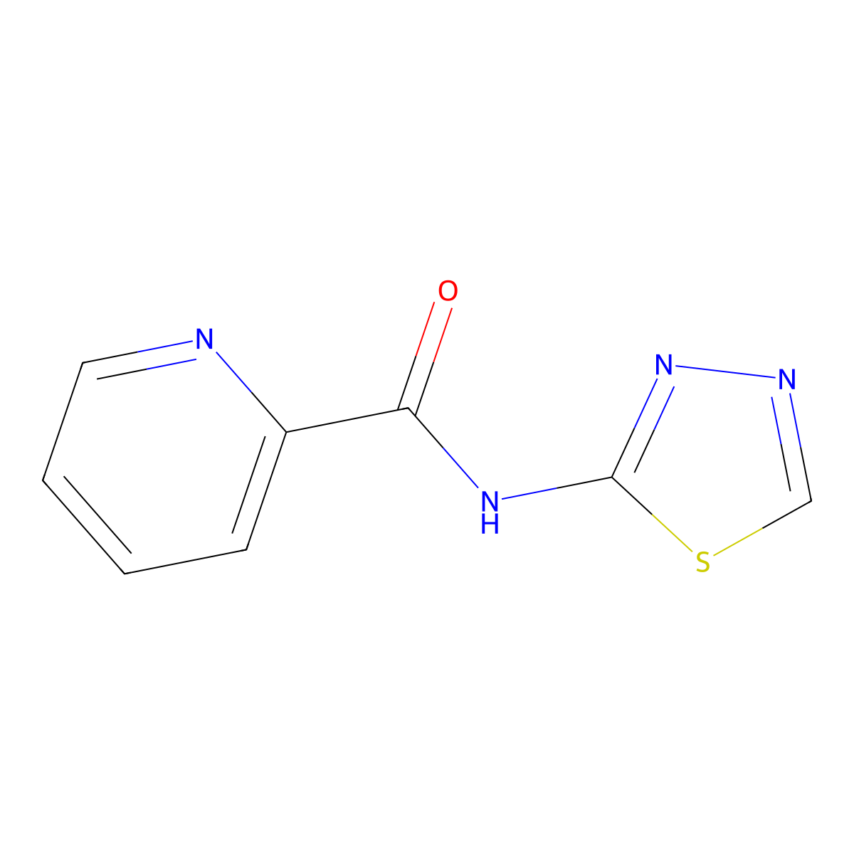 N-(1,3,4-thiadiazol-2-yl)picolinamide molecular structure, CAS 76399-65-0