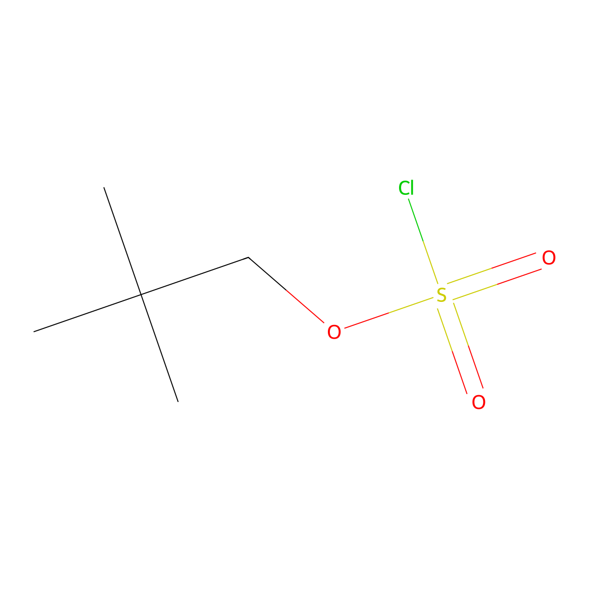 2,2-Dimethylpropyl chloranesulfonate molecular structure, CAS 764-08-9
