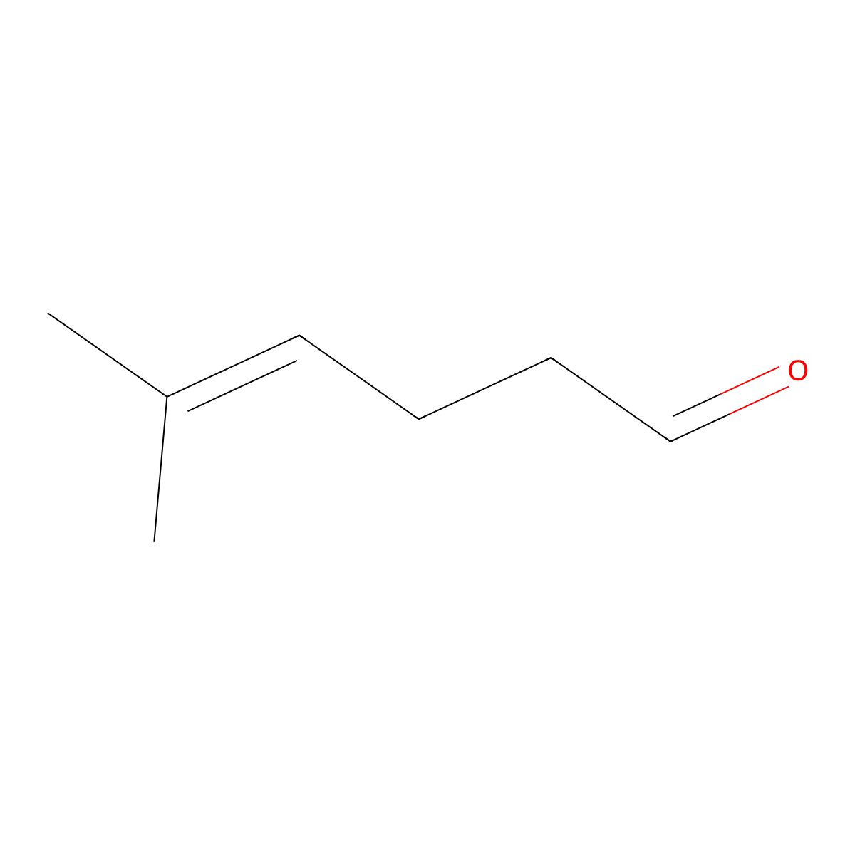5-Methyl-4-hexenal molecular structure, CAS 764-32-9