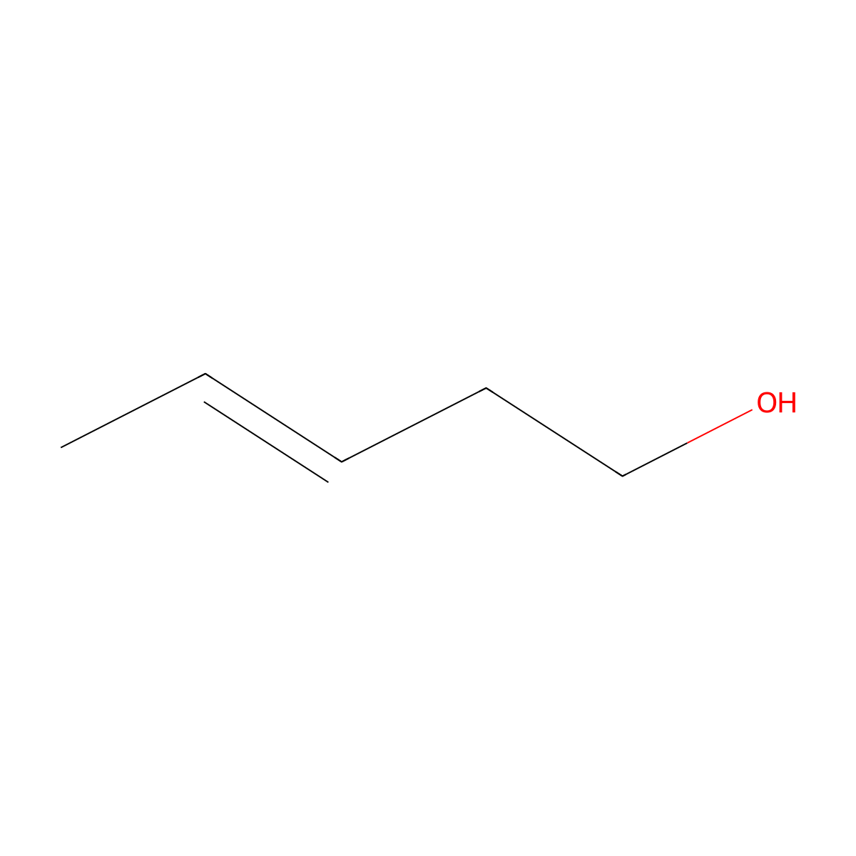 3-Penten-1-ol molecular structure, CAS 764-37-4