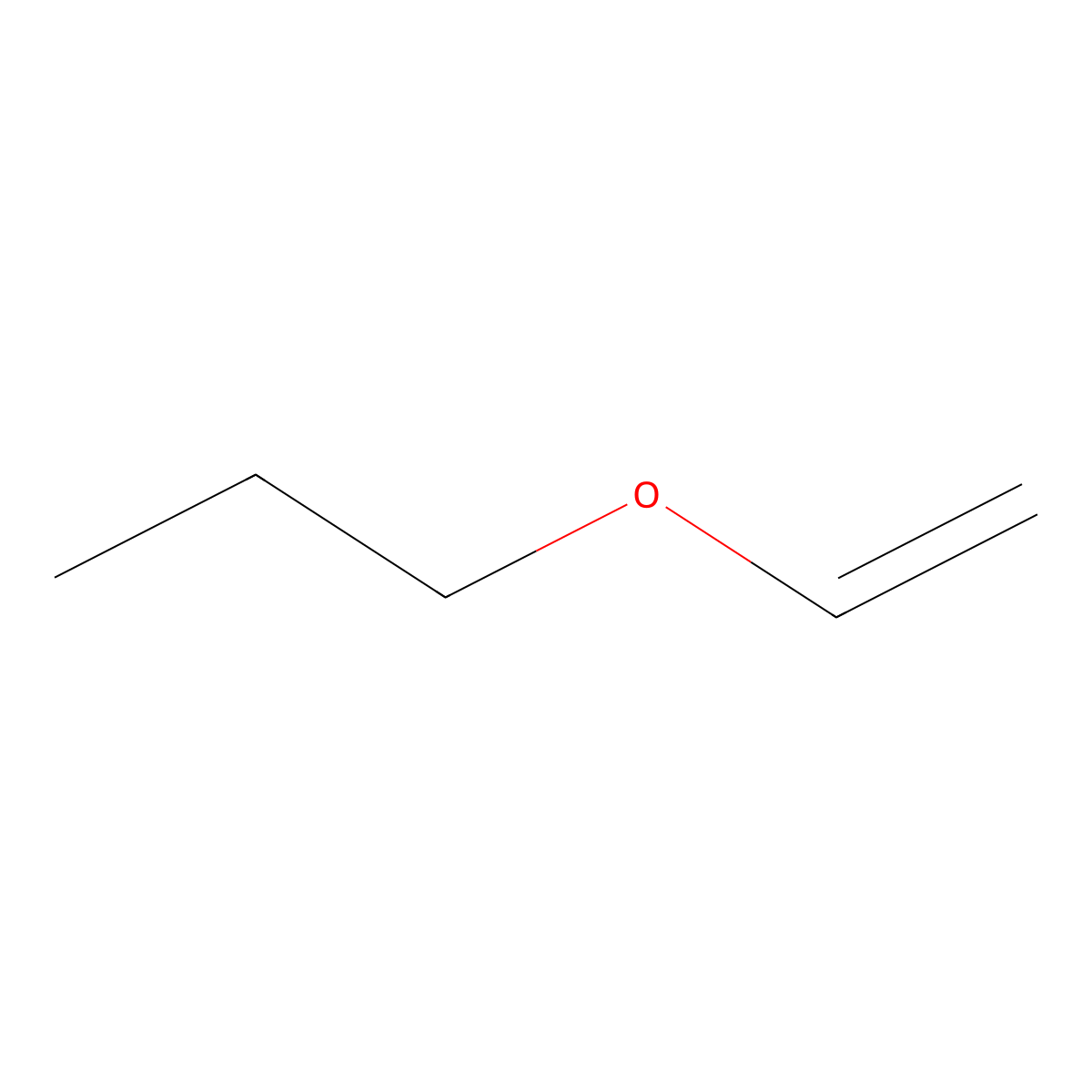 Propyl vinyl ether molecular structure, CAS 764-47-6