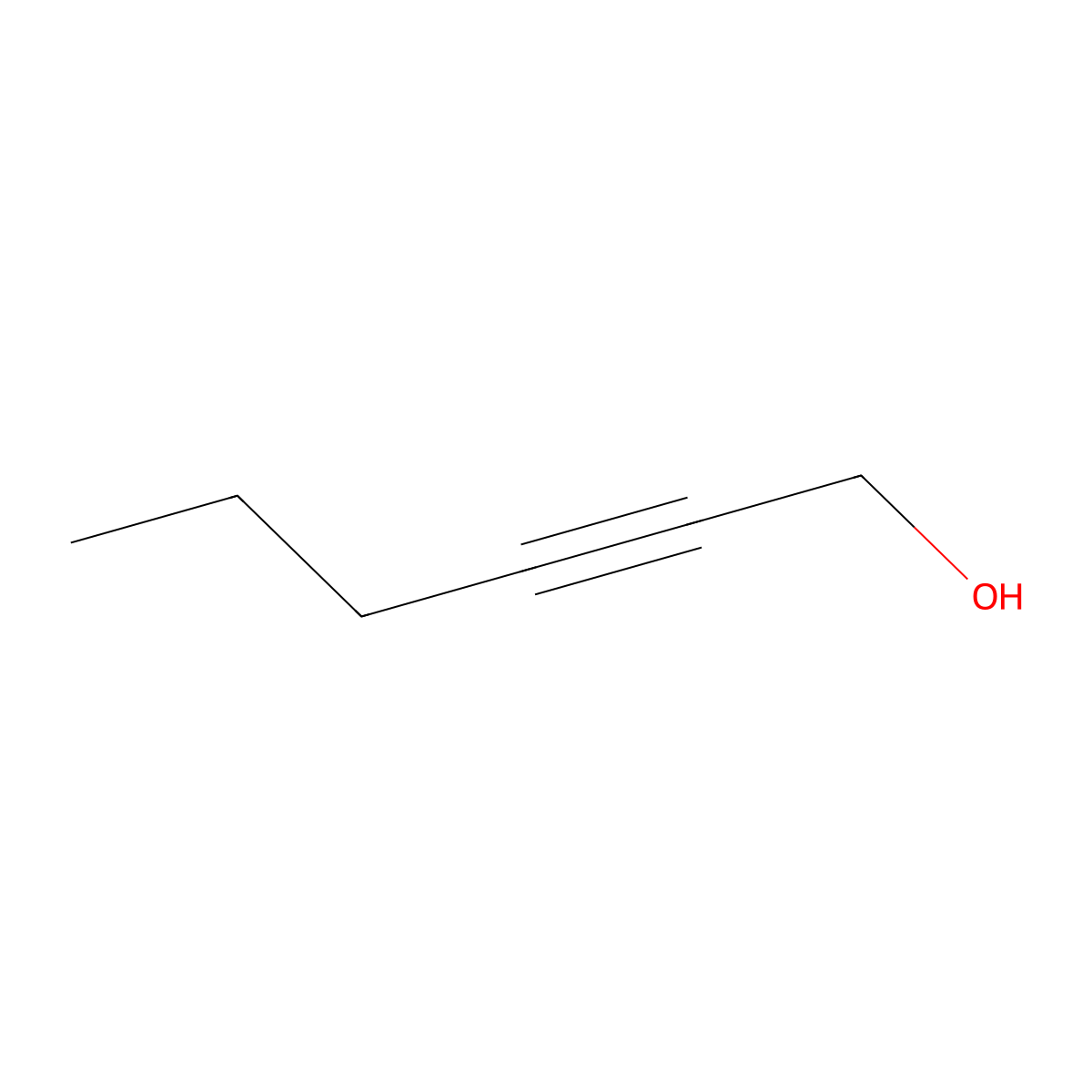 Hex-2-yn-1-ol molecular structure, CAS 764-60-3