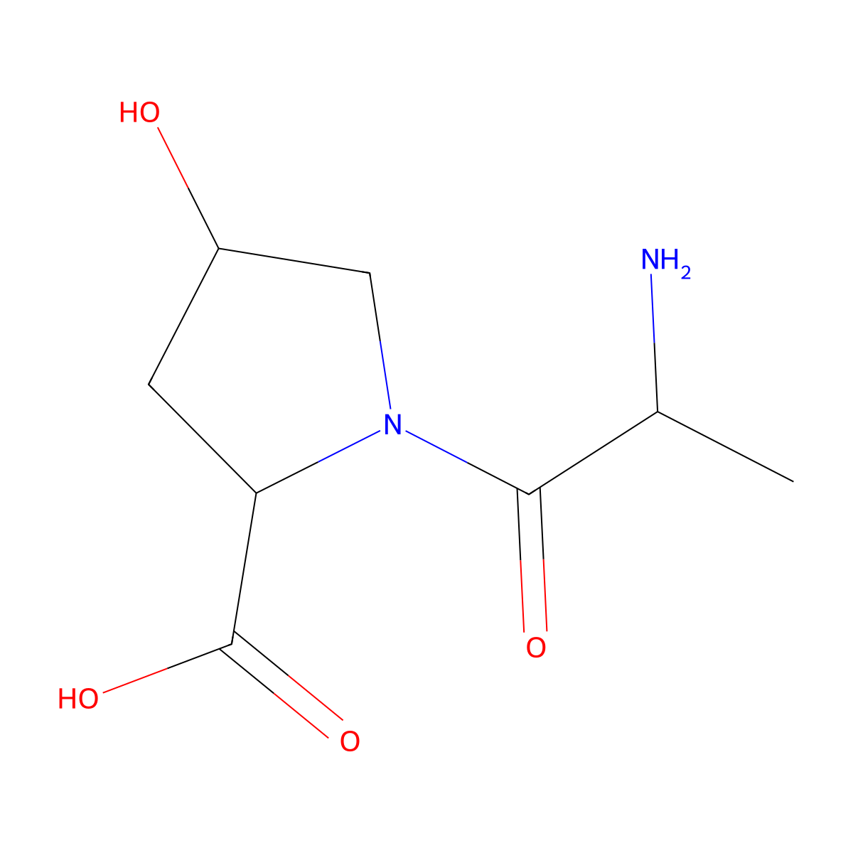 H-Ala-Hyp-OH molecular structure, CAS 76400-25-4