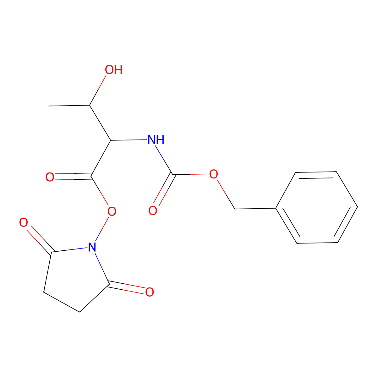 Z-L-Threonine N-hydroxysuccinimide ester molecular structure, CAS 76401-90-6