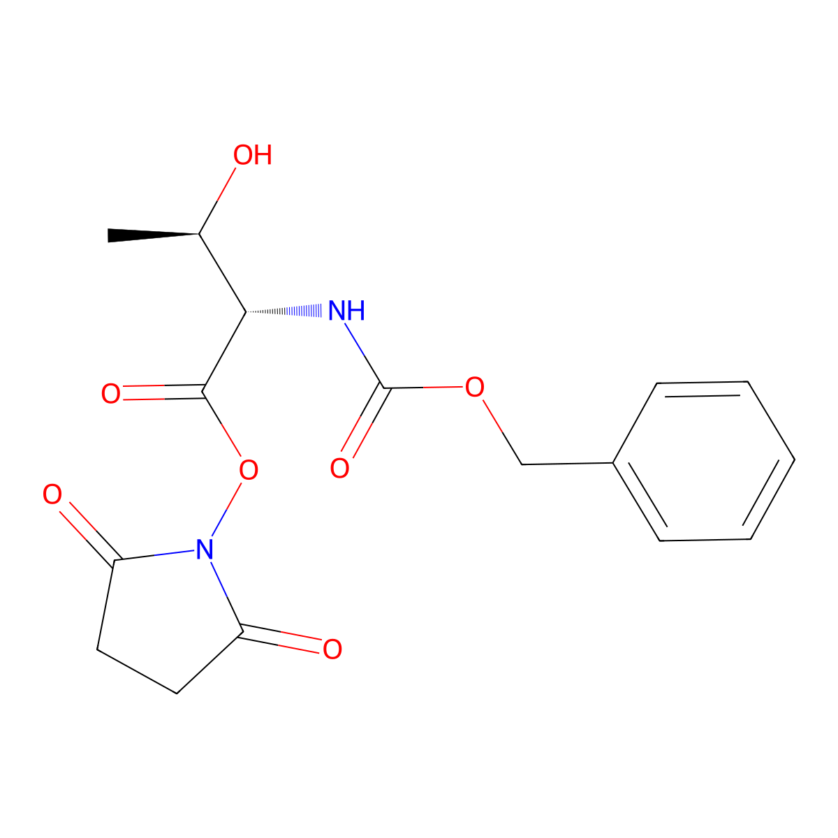 Z-L-Threonine N-hydroxysuccinimide ester molecular structure, CAS 76401-90-6