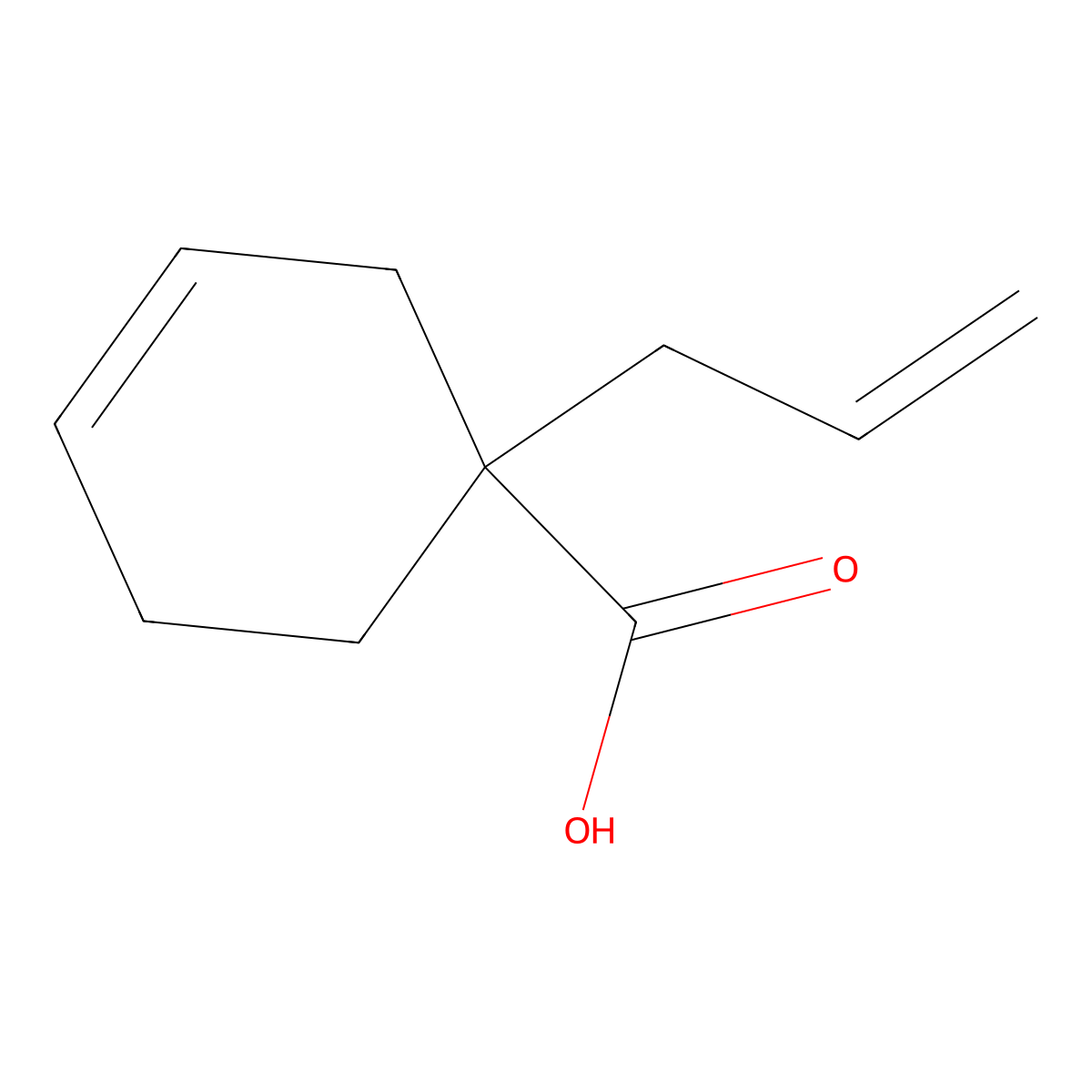 1-(Prop-2-en-1-yl)cyclohex-3-ene-1-carboxylic acid molecular structure, CAS 76403-27-5