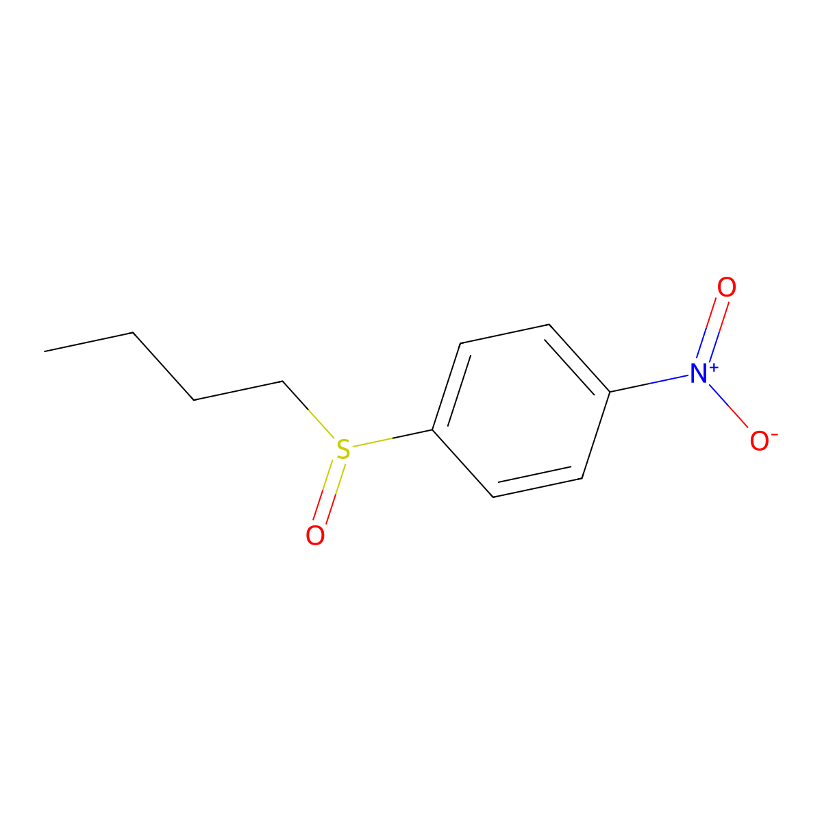 Butyl(4-nitrophenyl) sulfoxide molecular structure, CAS 76410-92-9
