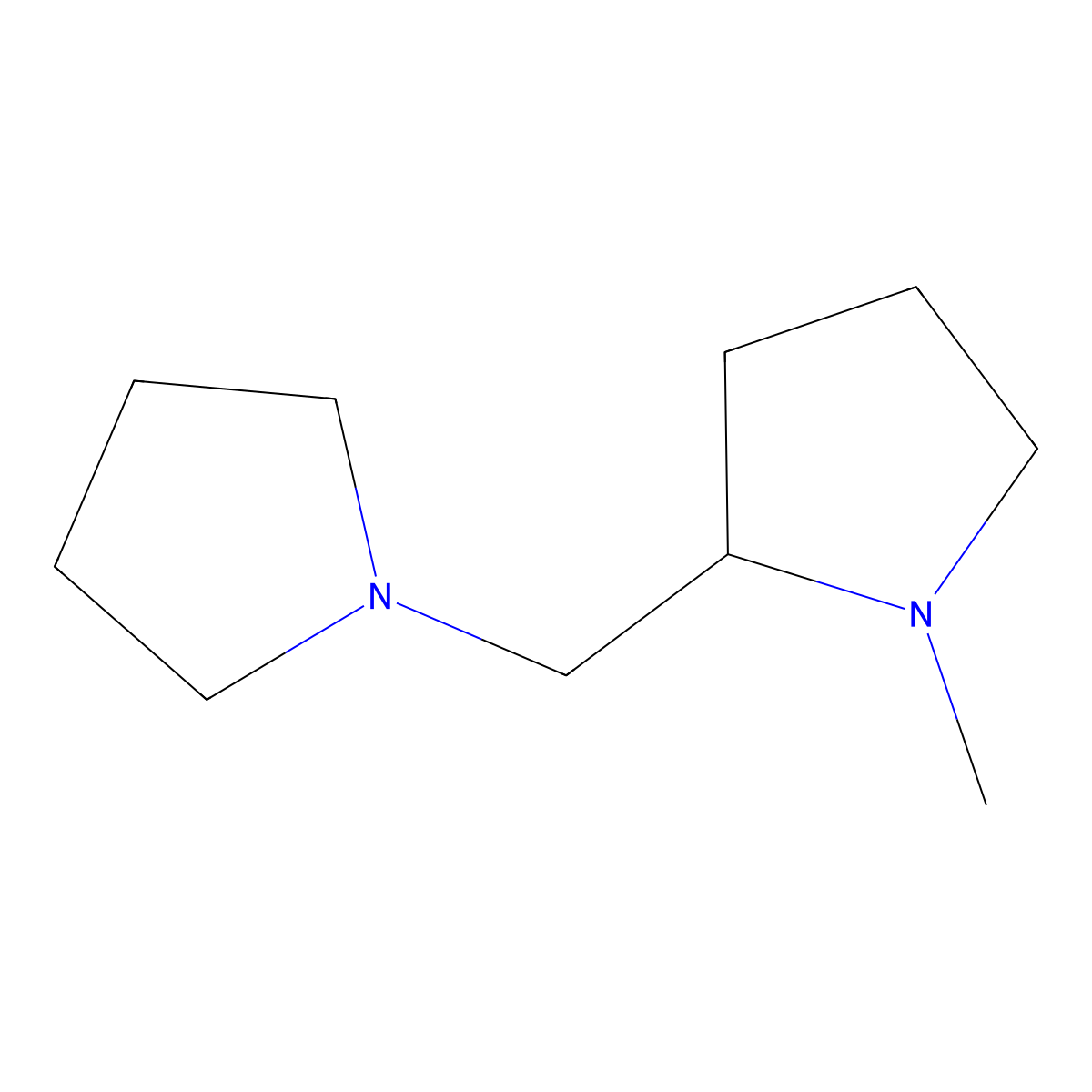 (S)-1-methyl-2-(pyrrolidin-1-ylmethyl)pyrrolidine molecular structure, CAS 76411-80-8
