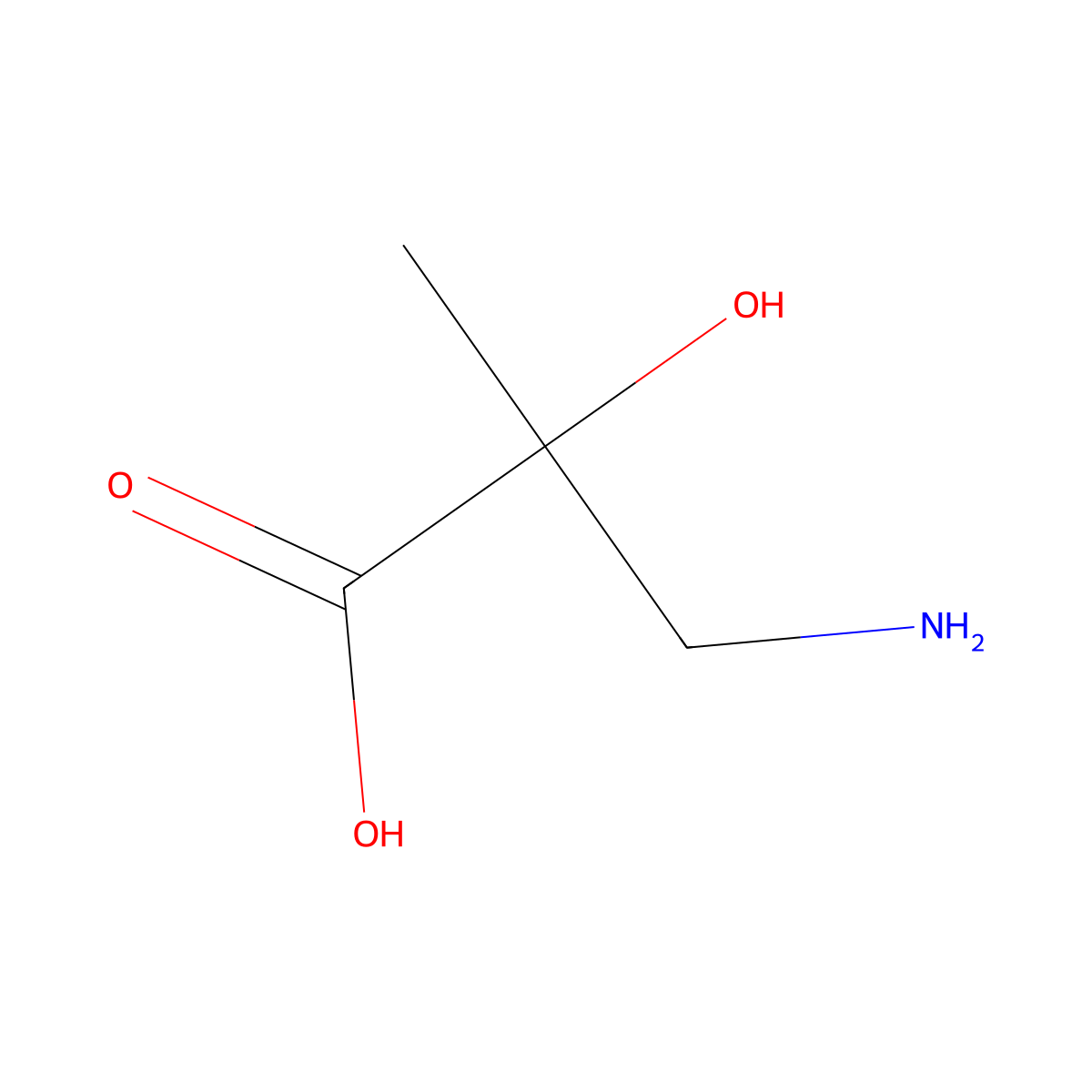 3-Amino-2-hydroxy-2-methylpropanoic acid molecular structure, CAS 76412-53-8