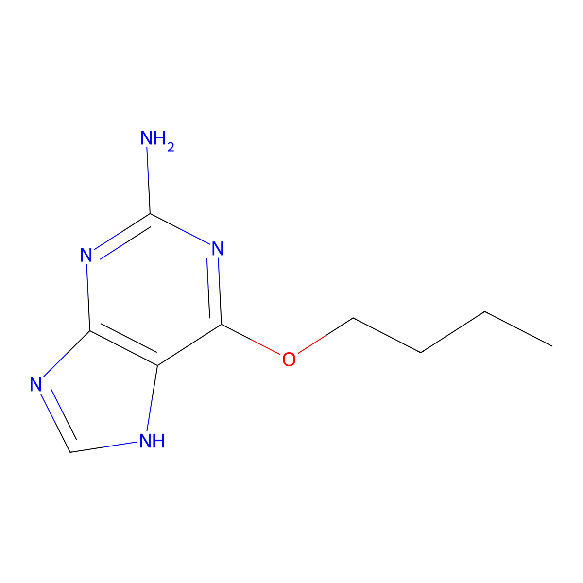 O(6)-n-Butylguanine molecular structure, CAS 76412-62-9