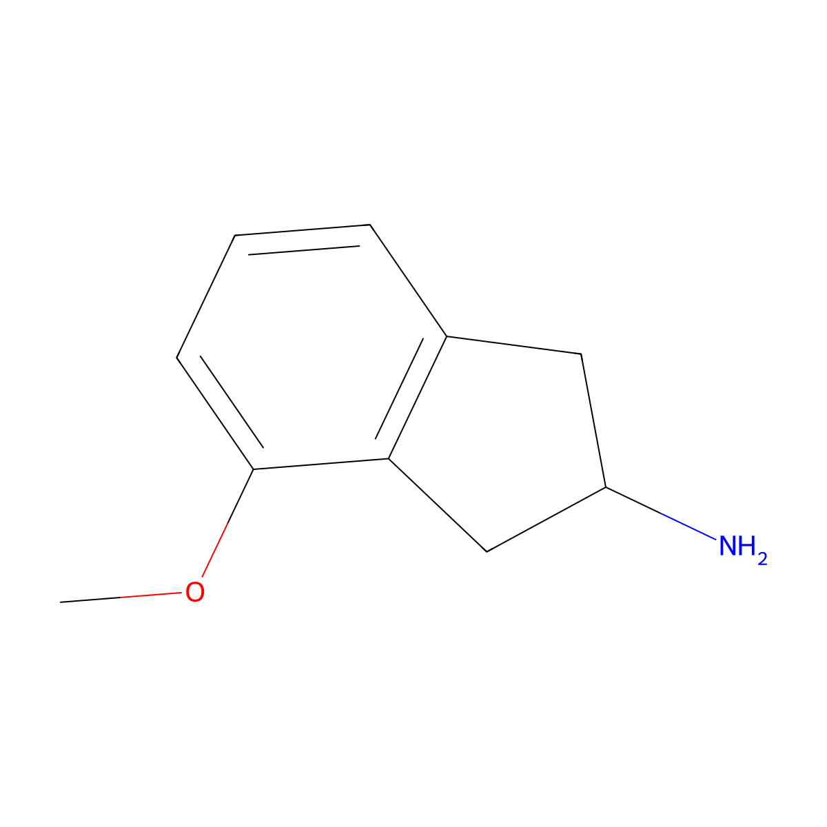 4-methoxy-2,3-dihydro-1H-inden-2-amine molecular structure, CAS 76413-92-8