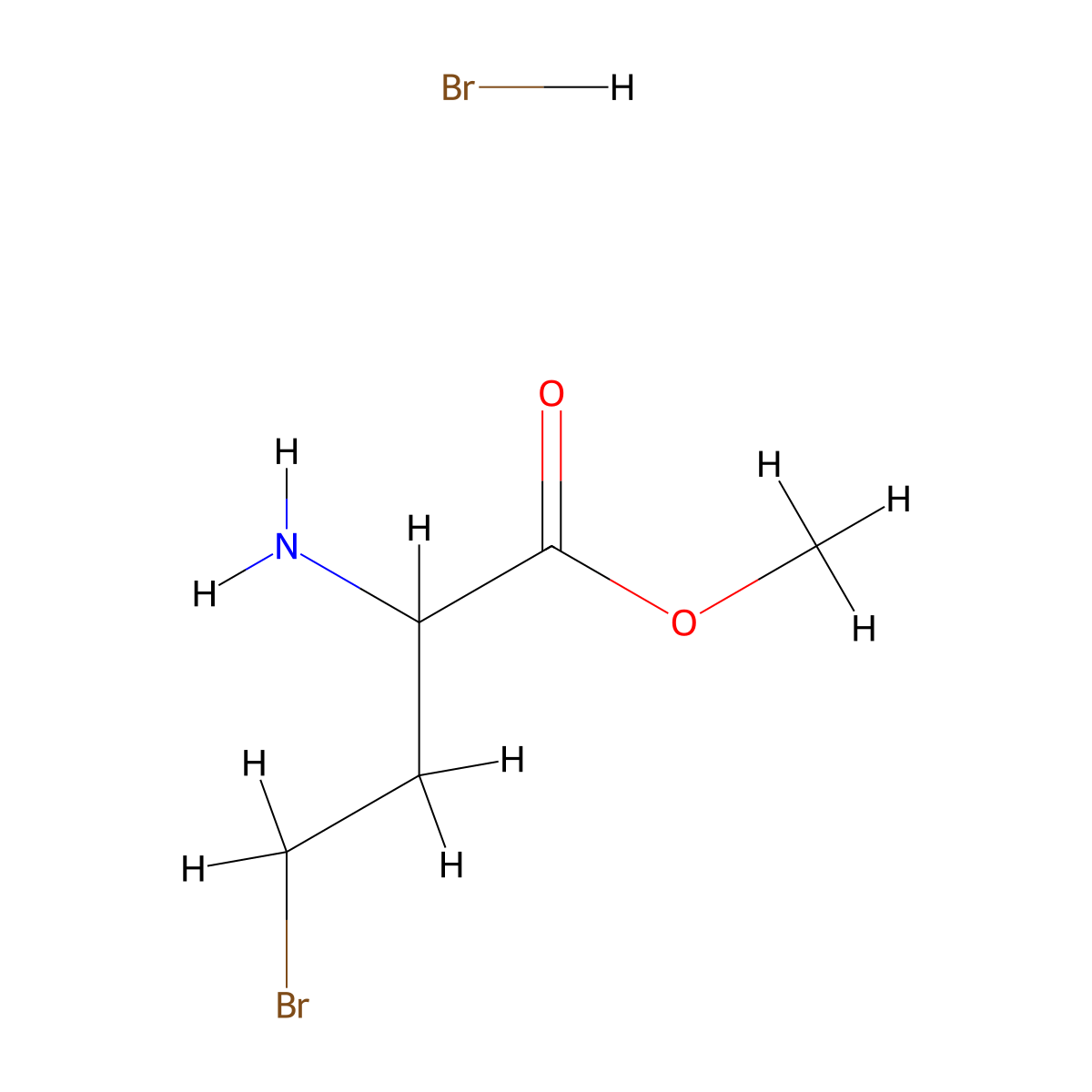 2-Amino-4-bromo-butyric acid methyl ester hydrobromide molecular structure, CAS 76419-53-9