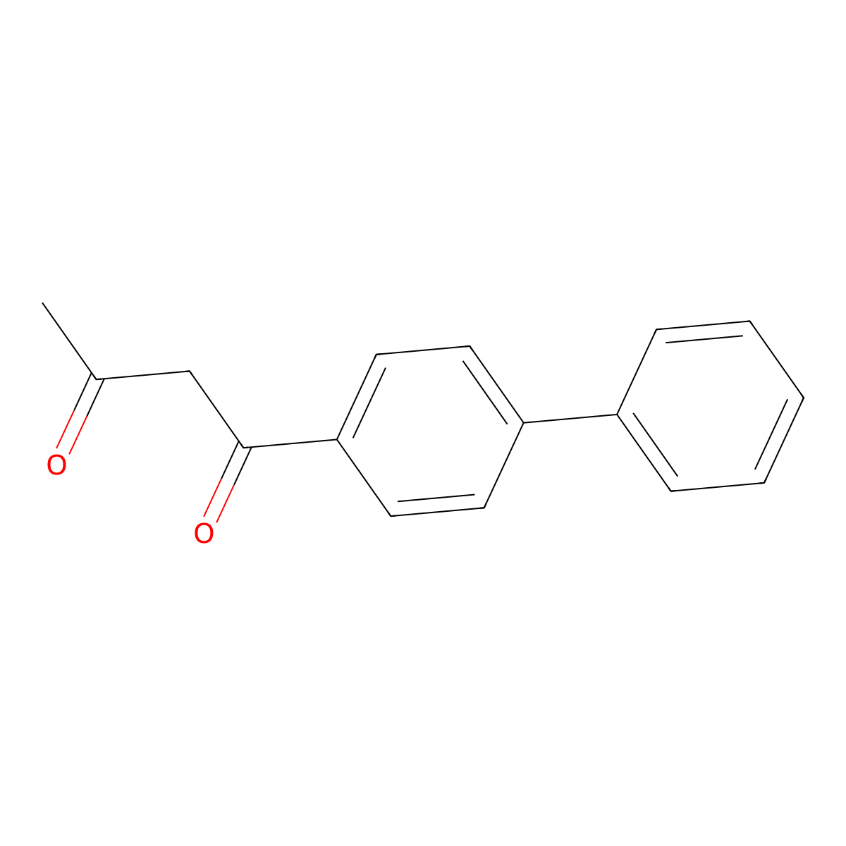 1-(4-Phenylphenyl)butane-1,3-dione molecular structure, CAS 7642-25-3