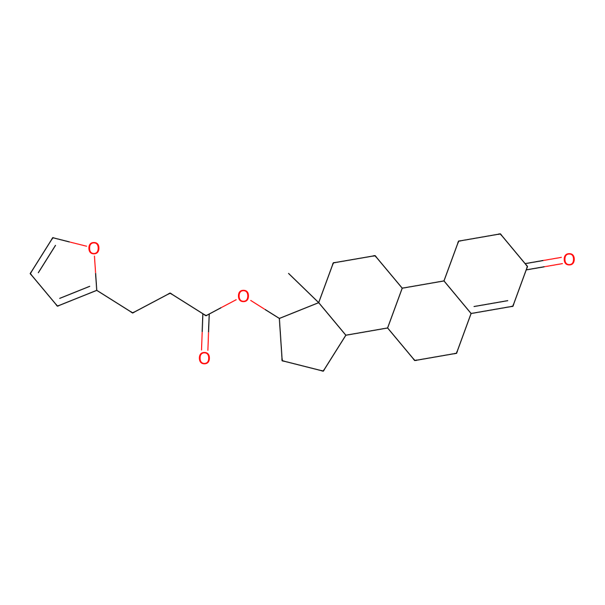 Nandrolone Furylpropionate molecular structure, CAS 7642-64-0