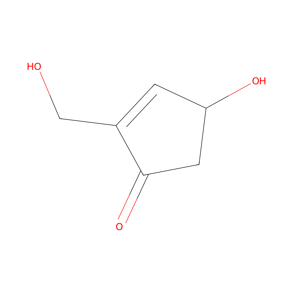 (4R)-4-Hydroxy-2-(hydroxymethyl)cyclopent-2-en-1-one molecular structure, CAS 76420-07-0
