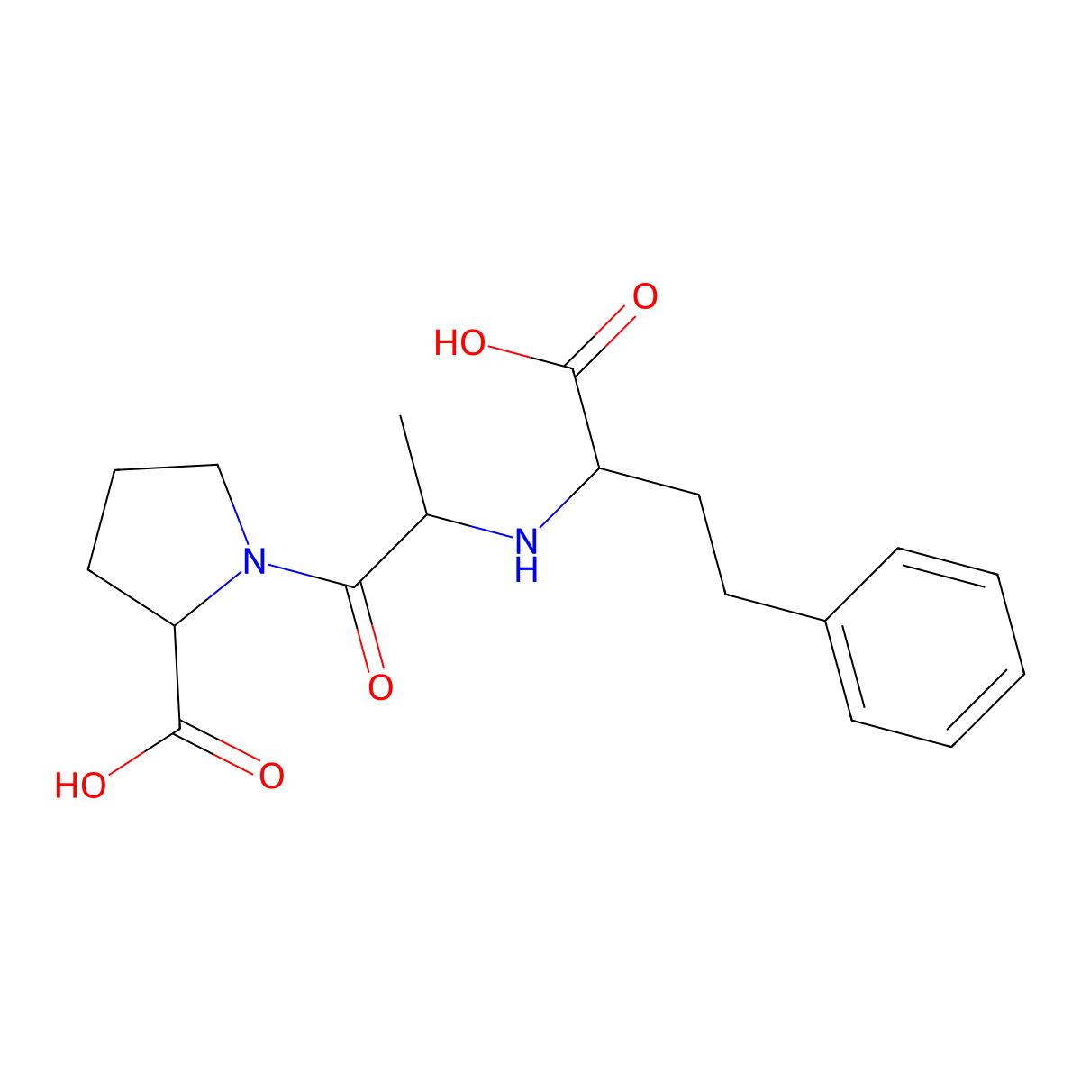 Enalaprilat molecular structure, CAS 76420-72-9