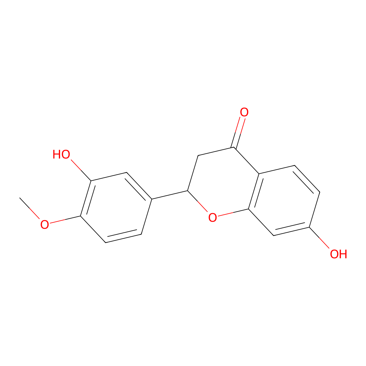 7-Hydroxy-2-(3-hydroxy-4-methoxyphenyl)chroman-4-one molecular structure, CAS 76426-28-3