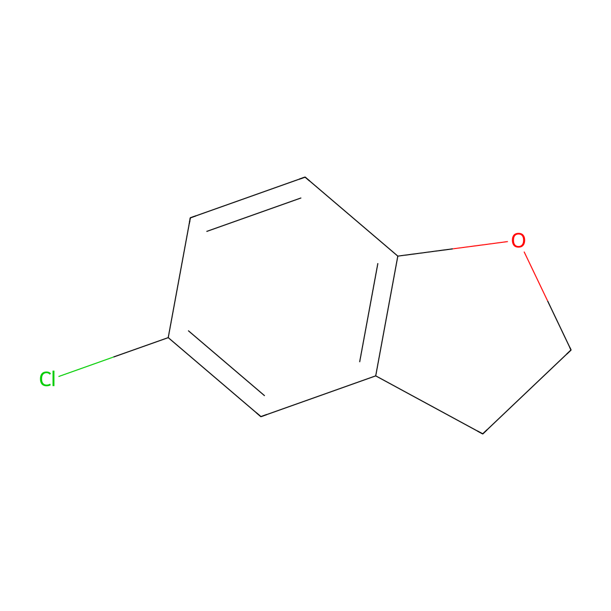 5-Chloro-2,3-dihydro-1-benzofuran molecular structure, CAS 76429-69-1