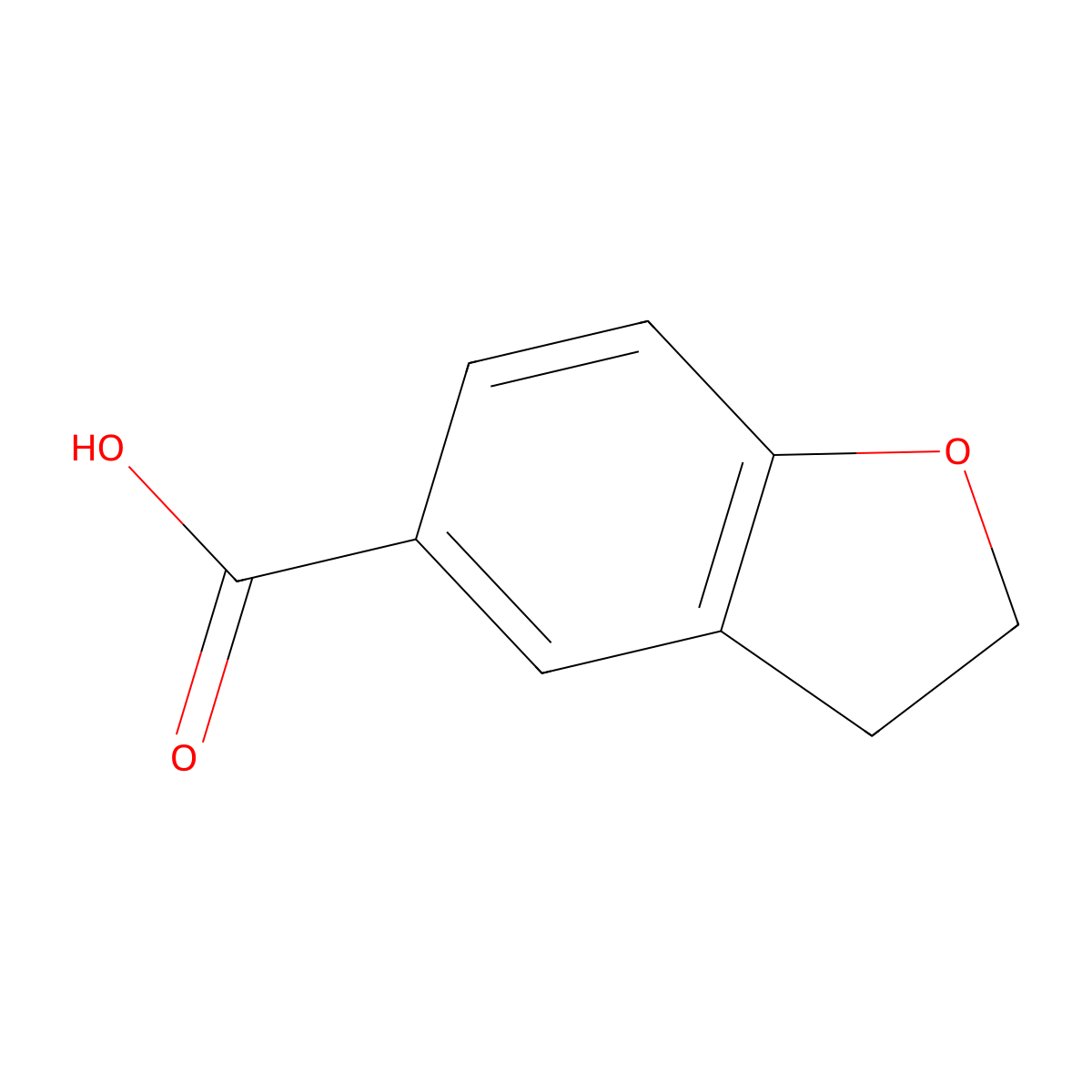2,3-Dihydrobenzo(b)furan-5-carboxylic acid molecular structure, CAS 76429-73-7