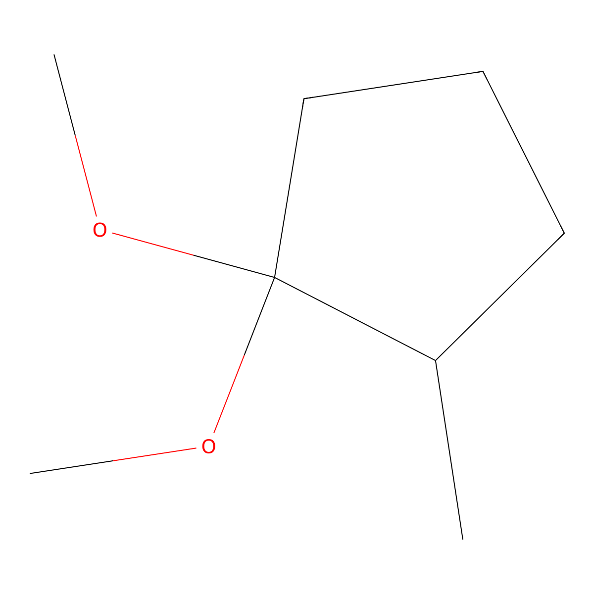 1,1-Dimethoxy-2-methylcyclopentane molecular structure, CAS 76430-23-4