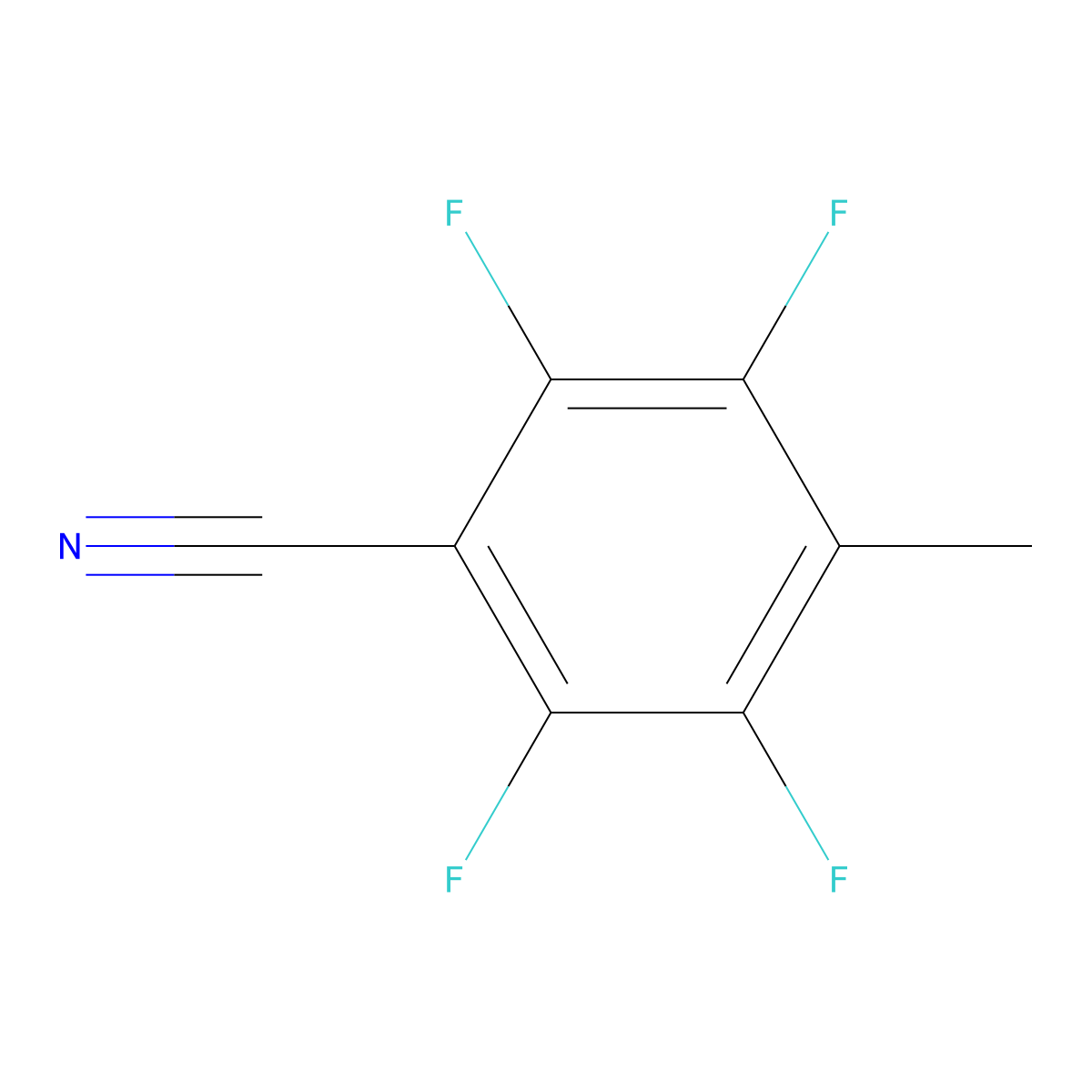 4-Methyl-2,3,5,6-tetrafluorobenzonitrile molecular structure, CAS 76437-39-3