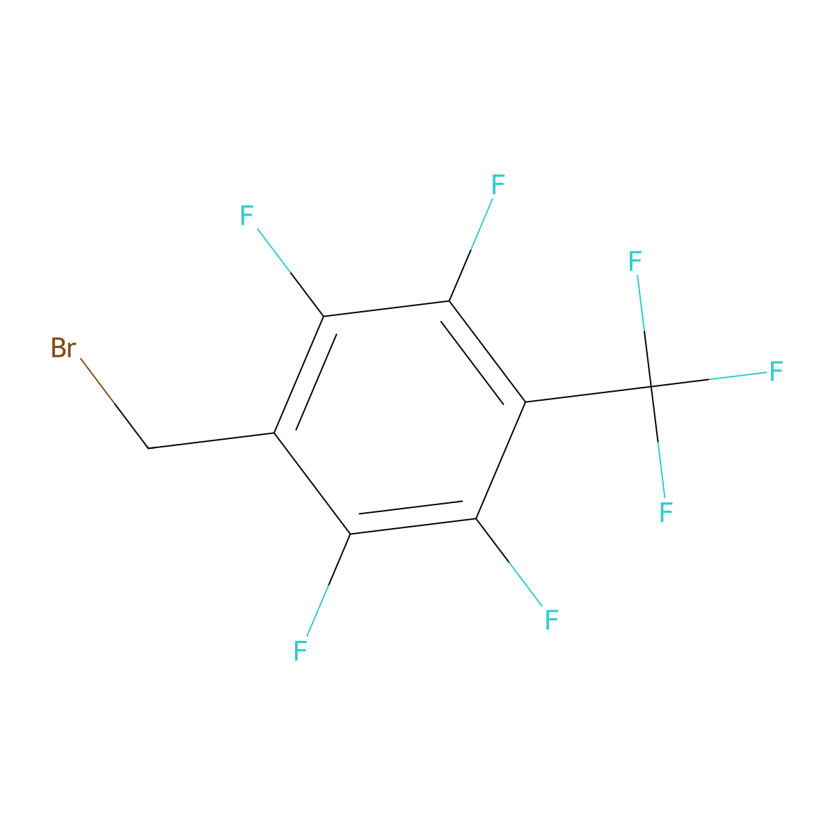 4-(Trifluoromethyl)-2,3,5,6-tetrafluorobenzyl bromide molecular structure, CAS 76437-40-6