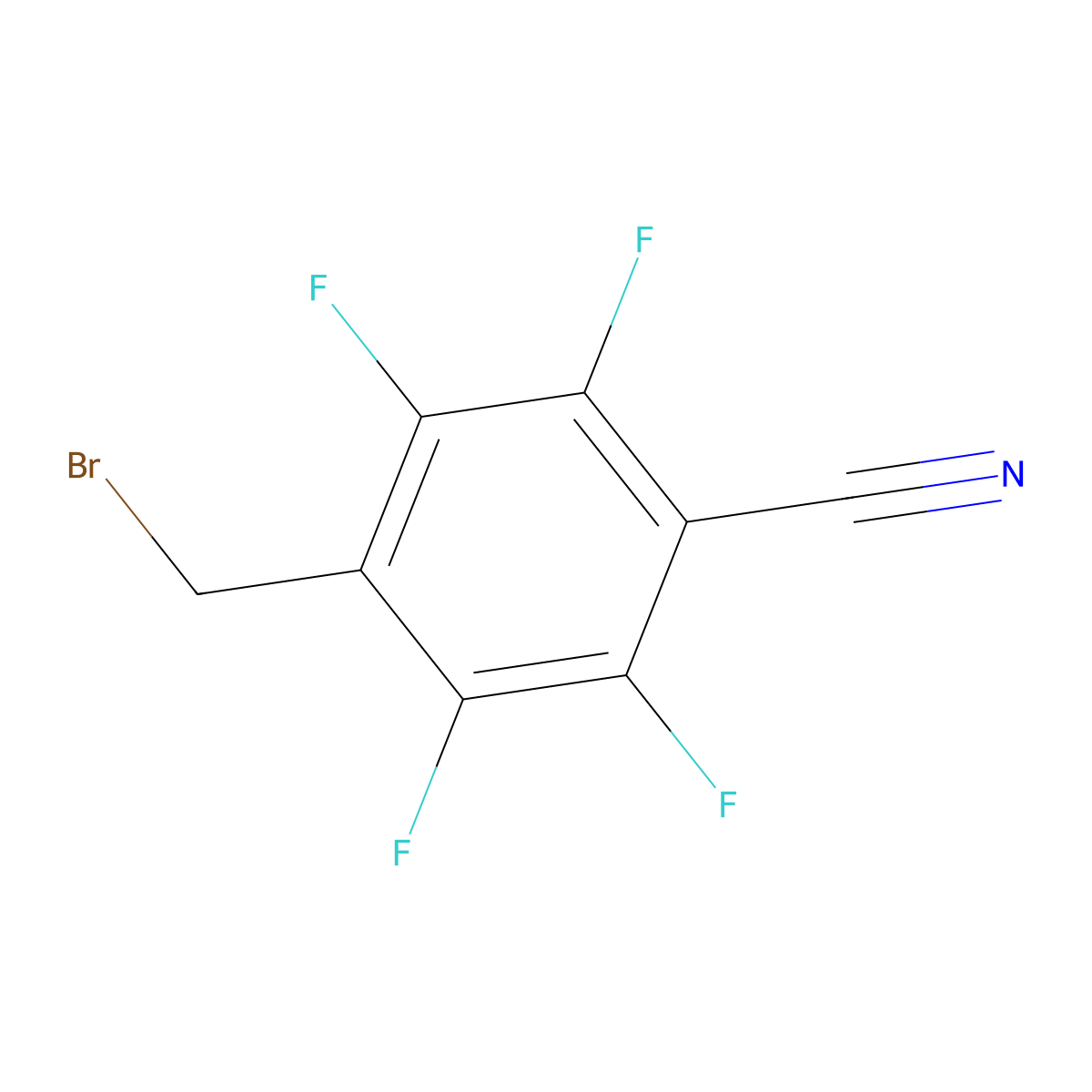 4-(Bromomethyl)-2,3,5,6-tetrafluorobenzonitrile molecular structure, CAS 76437-41-7