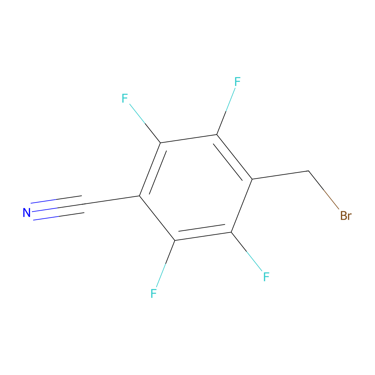 4-(Bromomethyl)-2,3,5,6-tetrafluorobenzonitrile molecular structure, CAS 76437-41-7