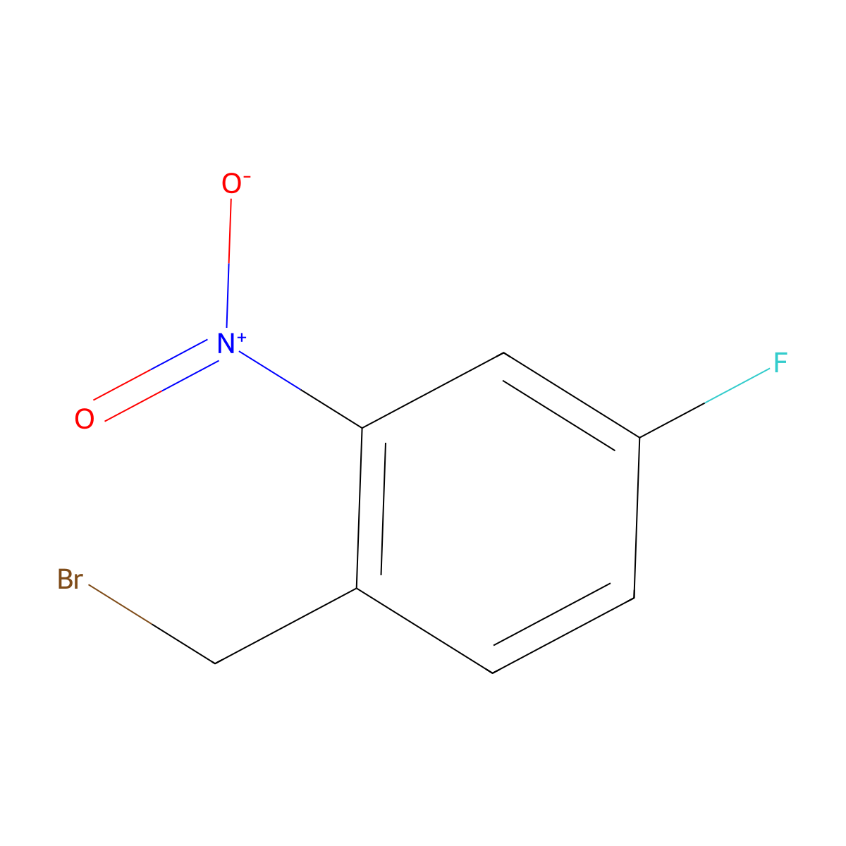 1-(Bromomethyl)-4-fluoro-2-nitrobenzene molecular structure, CAS 76437-44-0