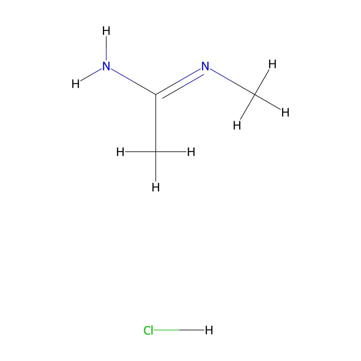 N'-methylethanimidamide hydrochloride molecular structure, CAS 76438-78-3
