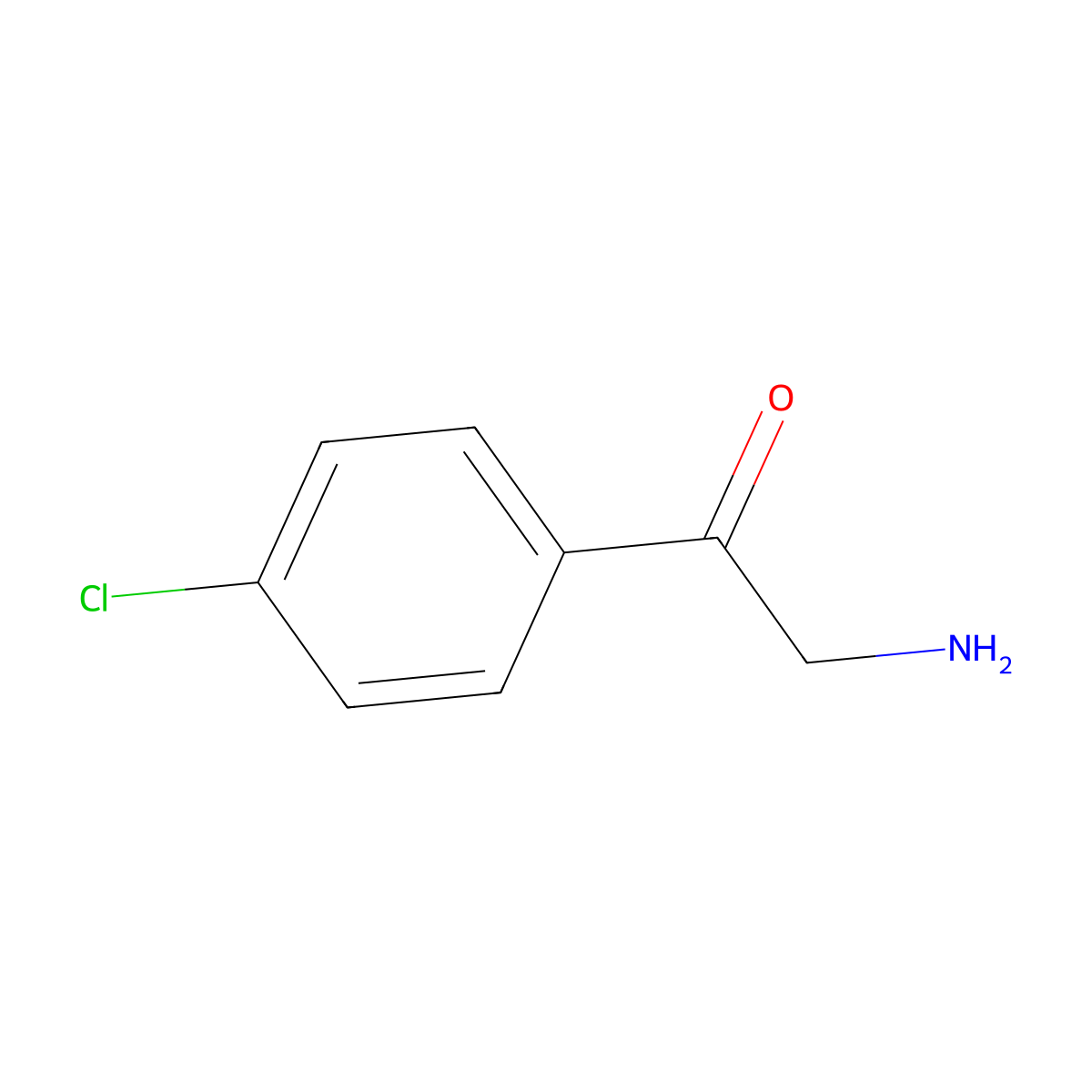 2-Amino-4'-chloroacetophenone molecular structure, CAS 7644-03-3