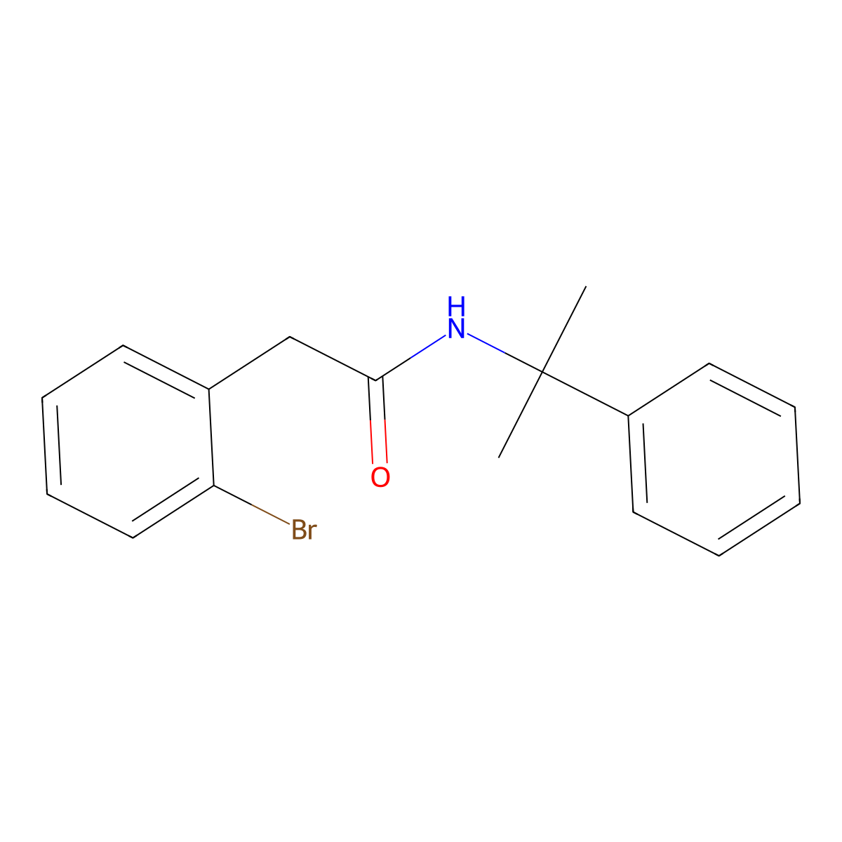 2-(2-Bromophenyl)-N-(2-phenylpropan-2-yl)acetamide molecular structure, CAS 76440-32-9