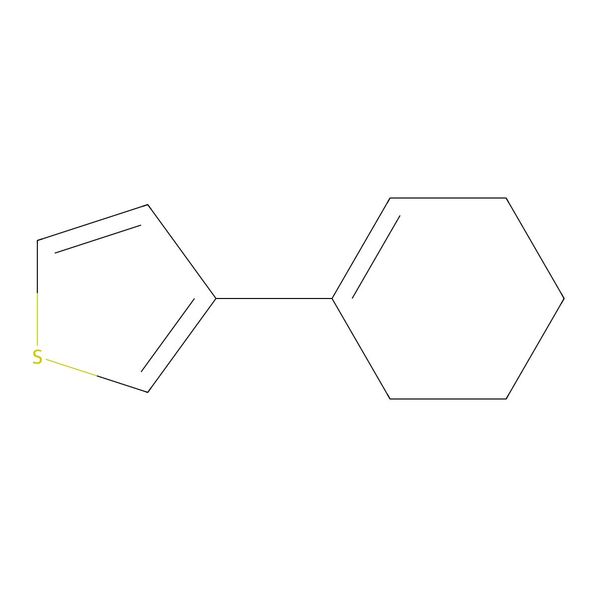 3-(Cyclohex-1-en-1-yl)thiophene molecular structure, CAS 76441-42-4