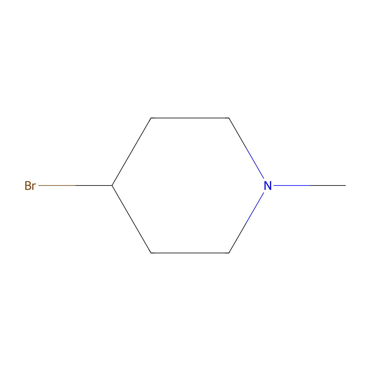 4-Bromo-1-methylpiperidine molecular structure, CAS 76444-51-4