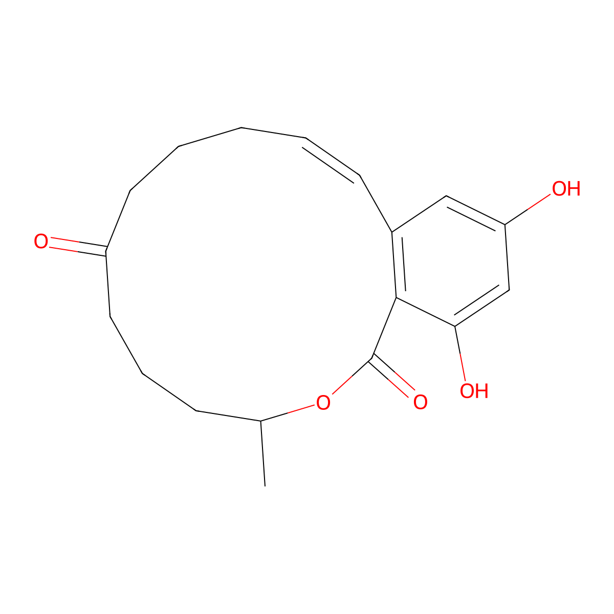 Fusarium toxin molecular structure, CAS 7645-23-0